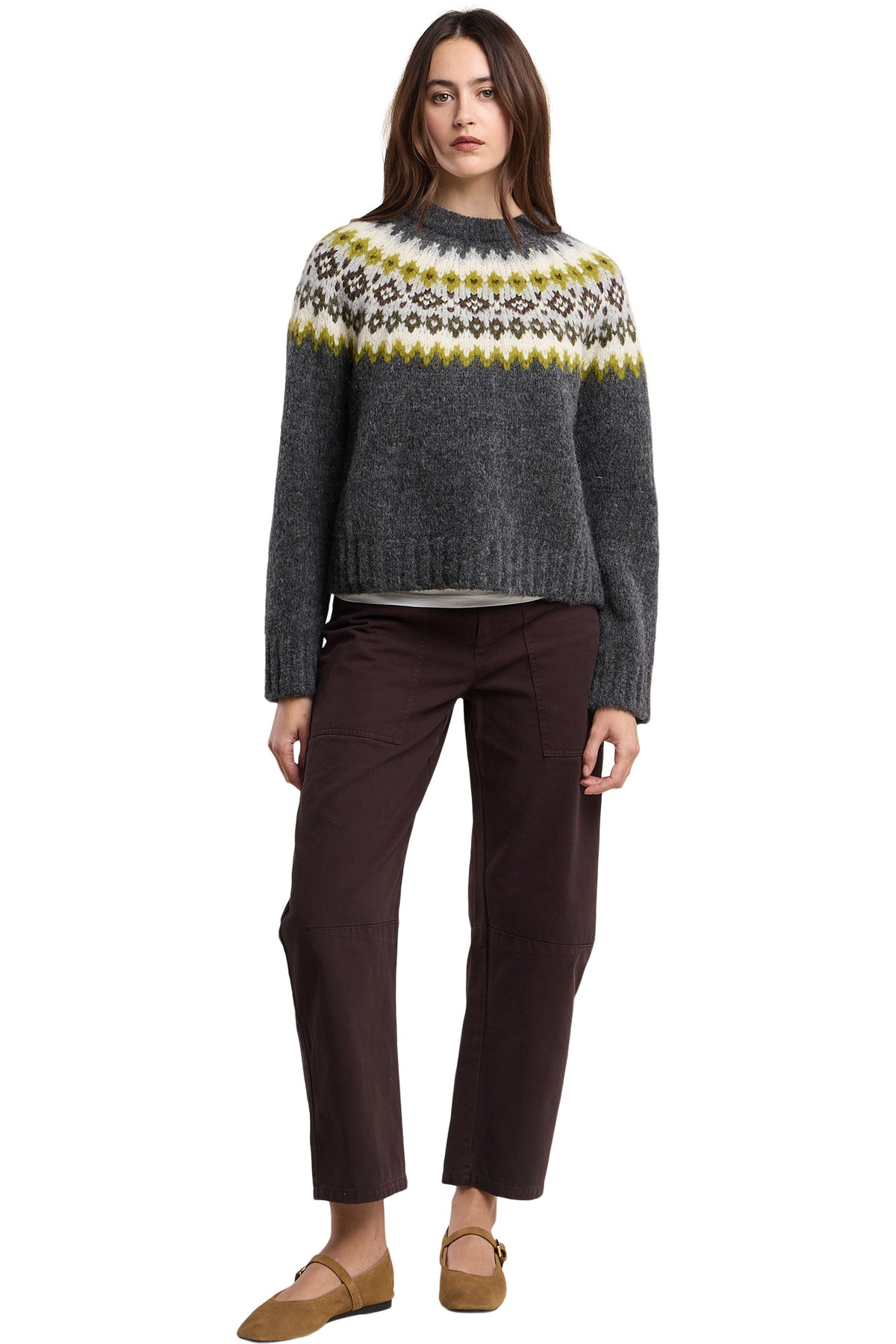 Velvet Edith Crewneck Sweater in Multi