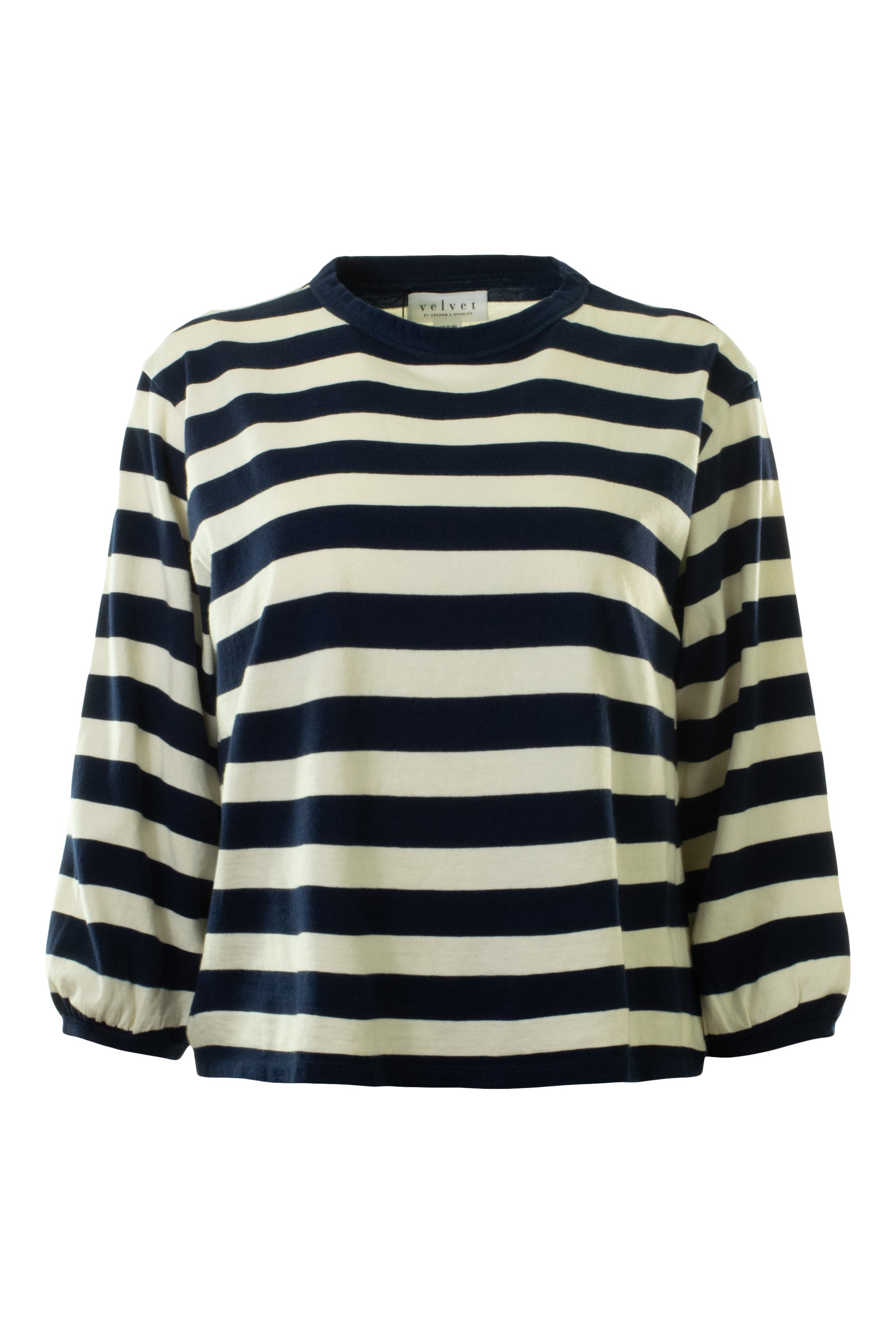 Velvet Edora Crewneck Tee in Navy