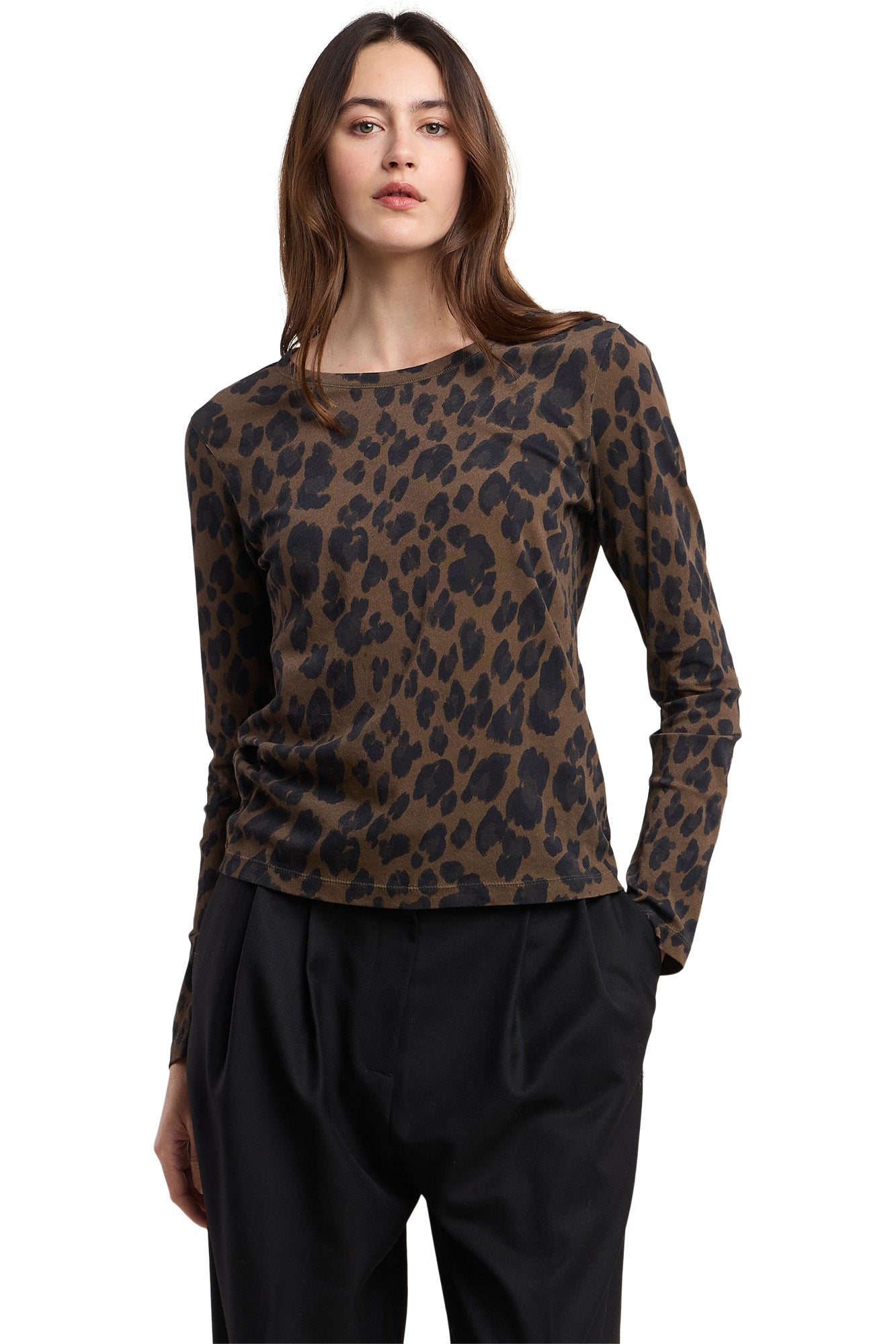 Velvet Galenna Cotton Long Sleeve Tee in Multi