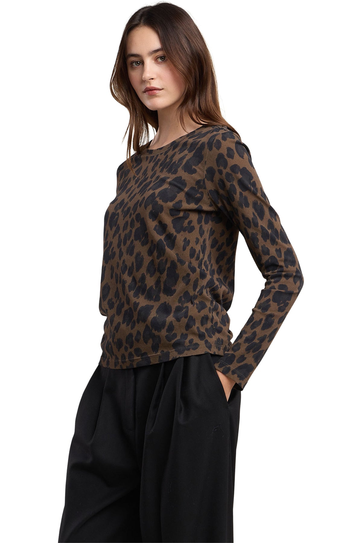 Velvet Galenna Cotton Long Sleeve Tee in Multi