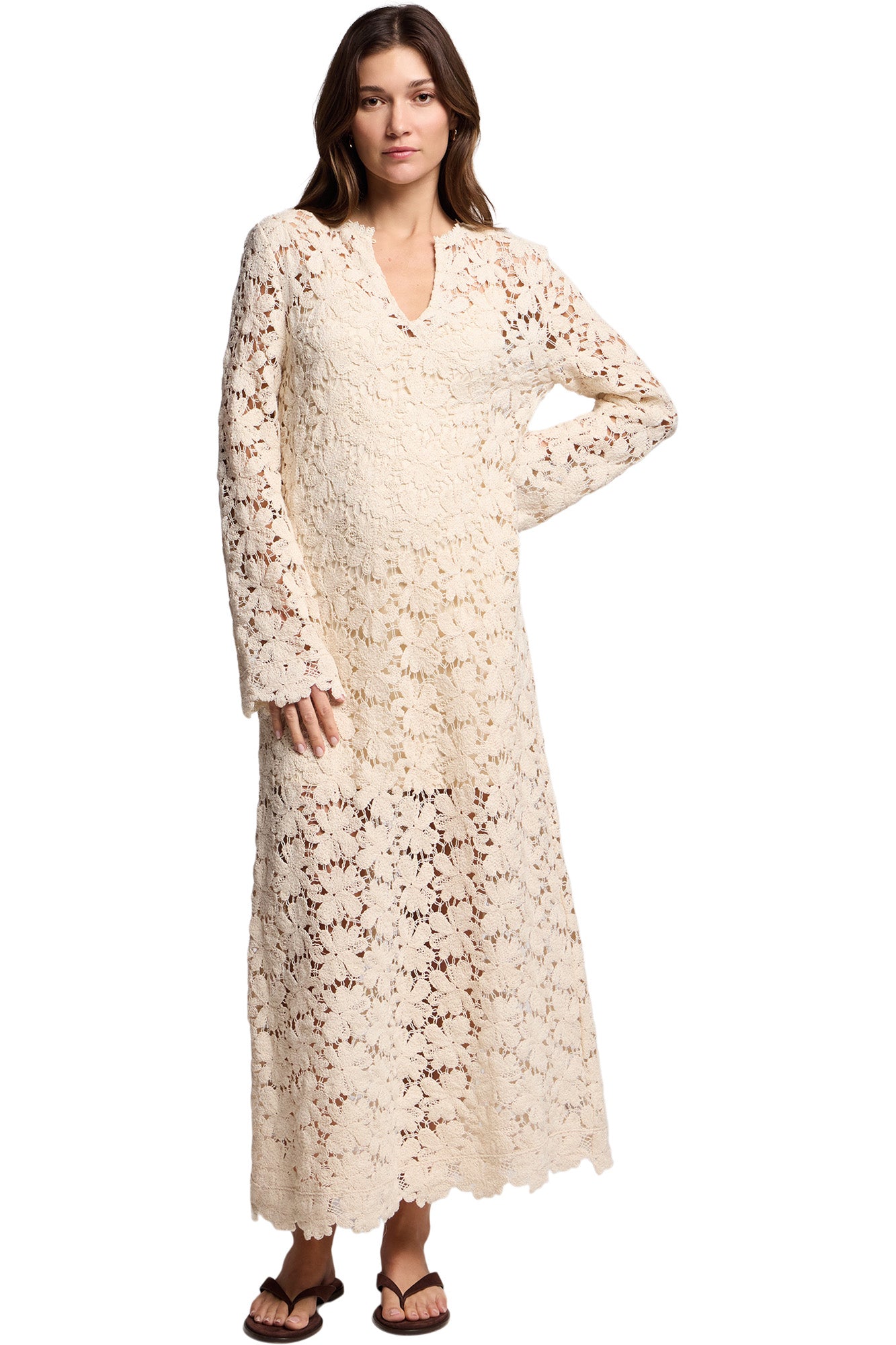 Velvet Jovie Maxi Dress in Oat