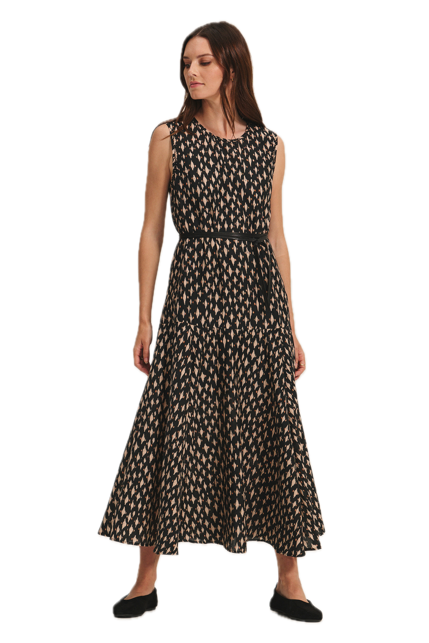Velvet Kaitlyn Printed Voile Dress in Nightfall