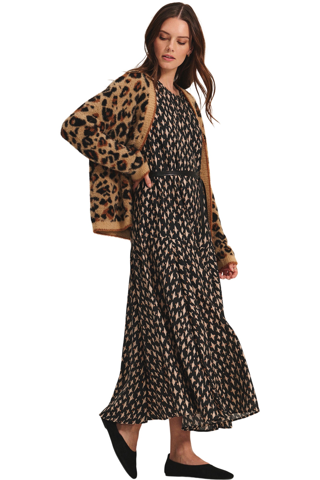 Velvet Kaitlyn Printed Voile Dress in Nightfall