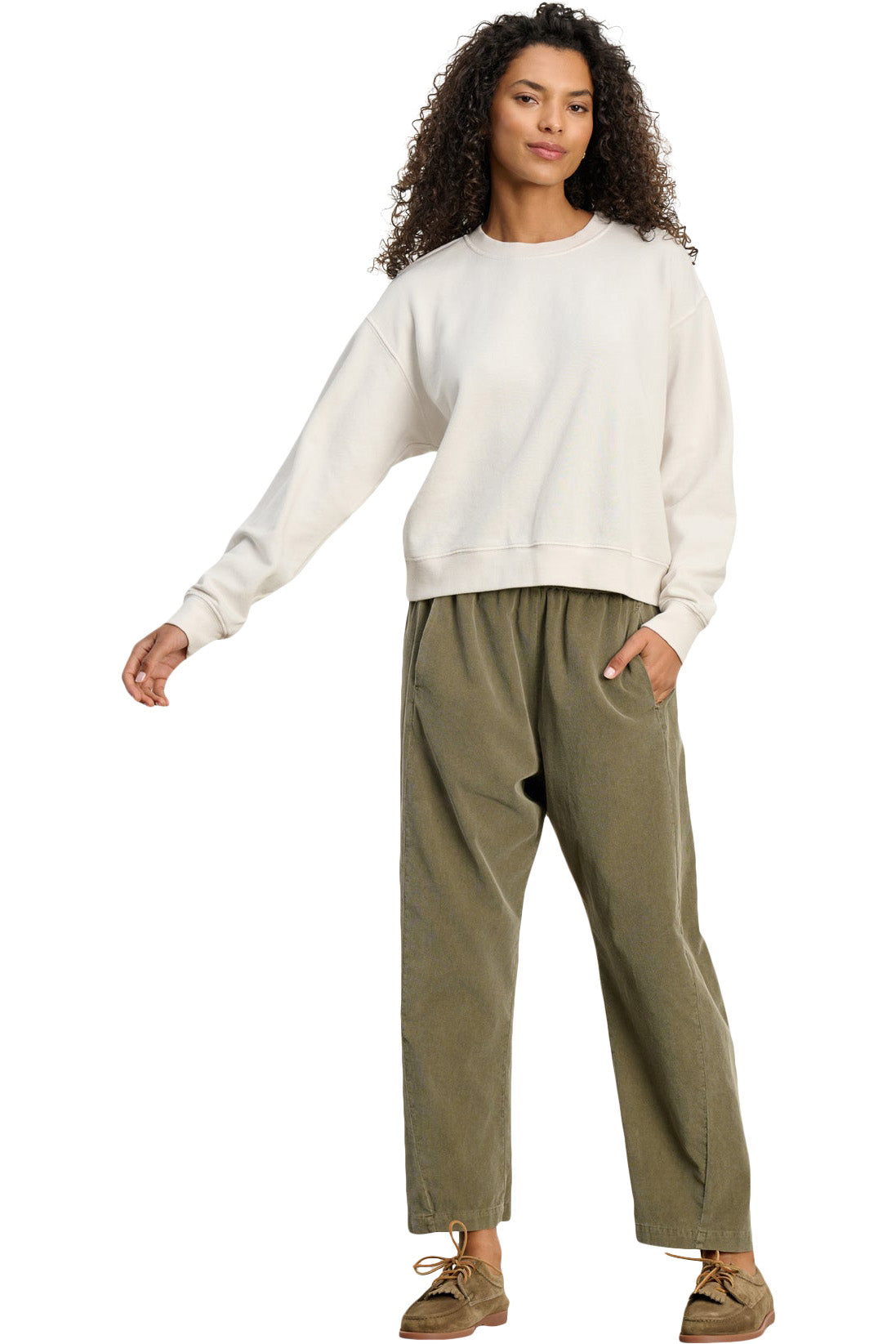 Velvet Laney Corduroy Pant
 in Fern
