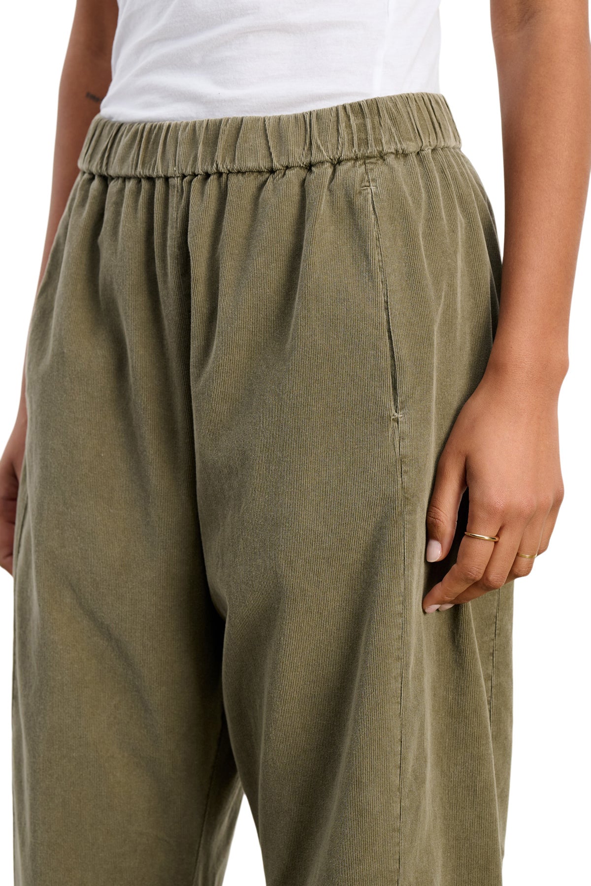 Velvet Laney Corduroy Pant
 in Fern