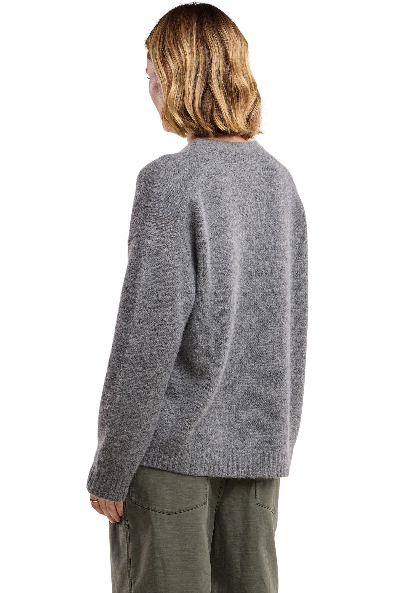 Velvet Lea Cardigan in Medium Heather Grey