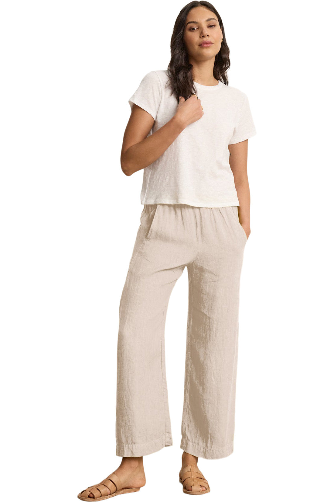 Velvet Lola Woven Linen Pant