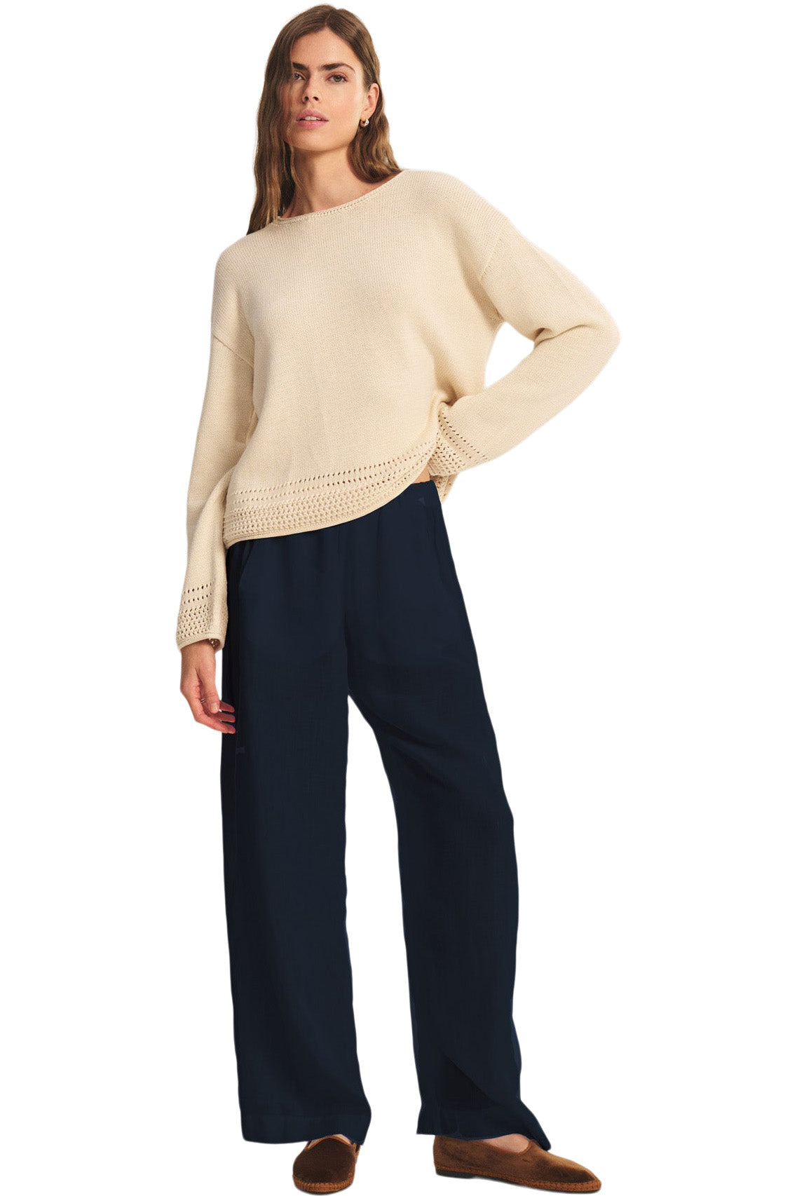 Velvet Lola Woven Linen Pant