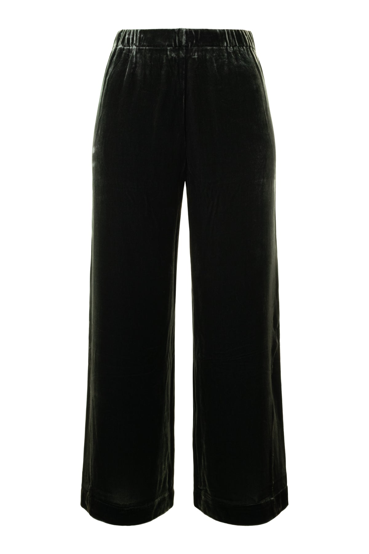 Velvet Lolana Silk Viscose Velvet Pant in Smoke