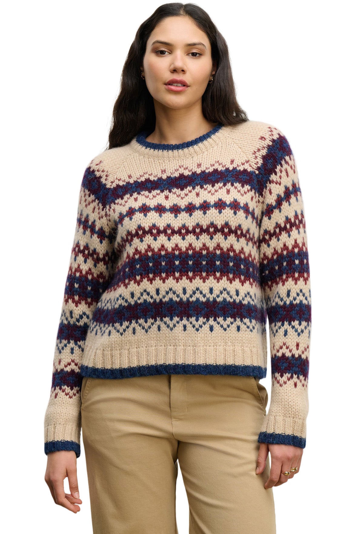Velvet Makena Fair Isle Crewneck Sweater in Multi