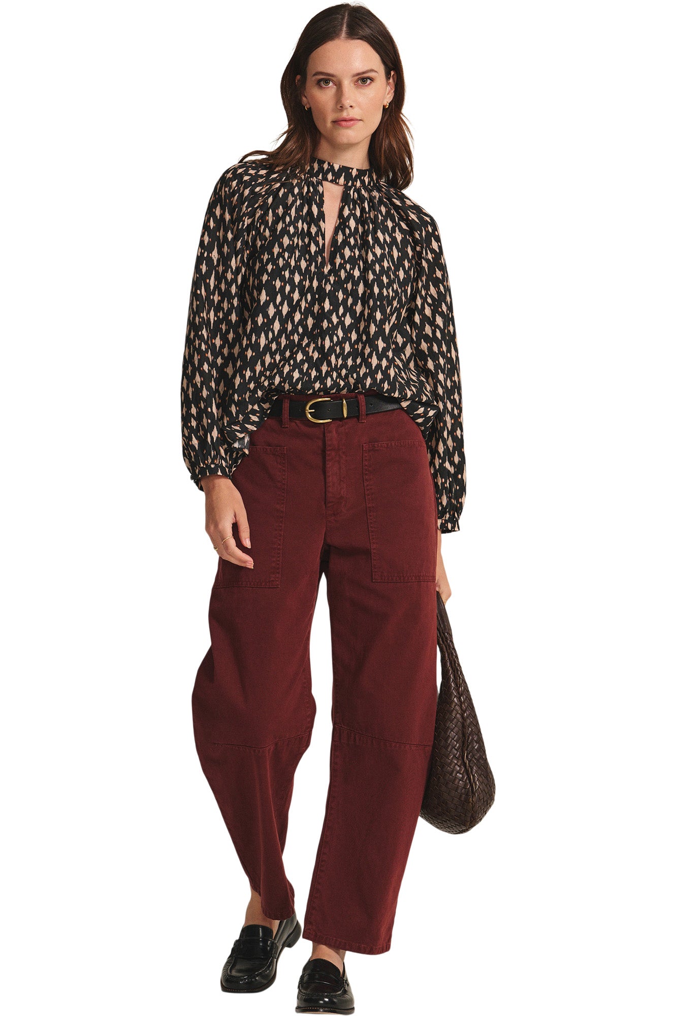 Velvet Malia Printed Voile Top in Nightfall