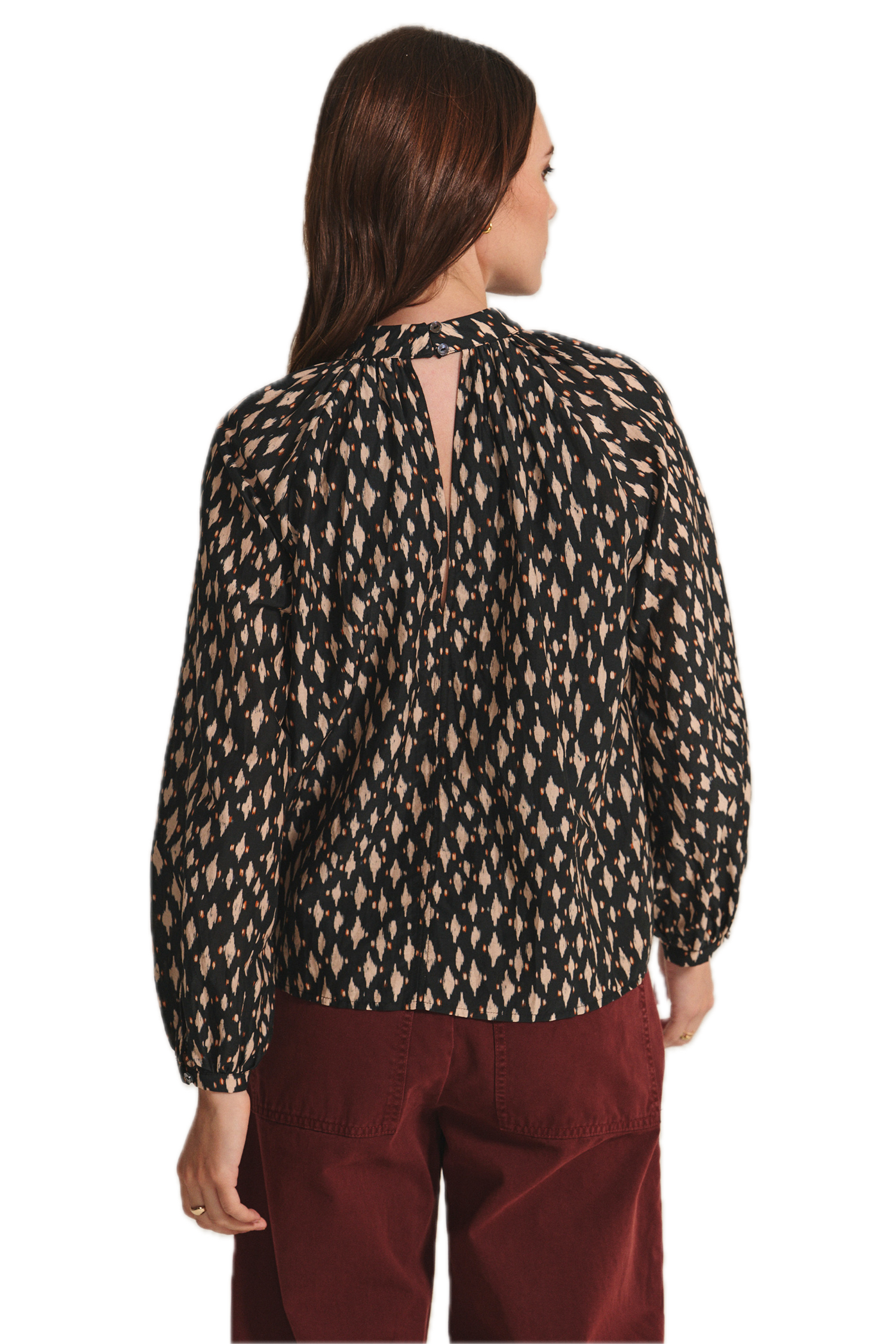 Velvet Malia Printed Voile Top in Nightfall