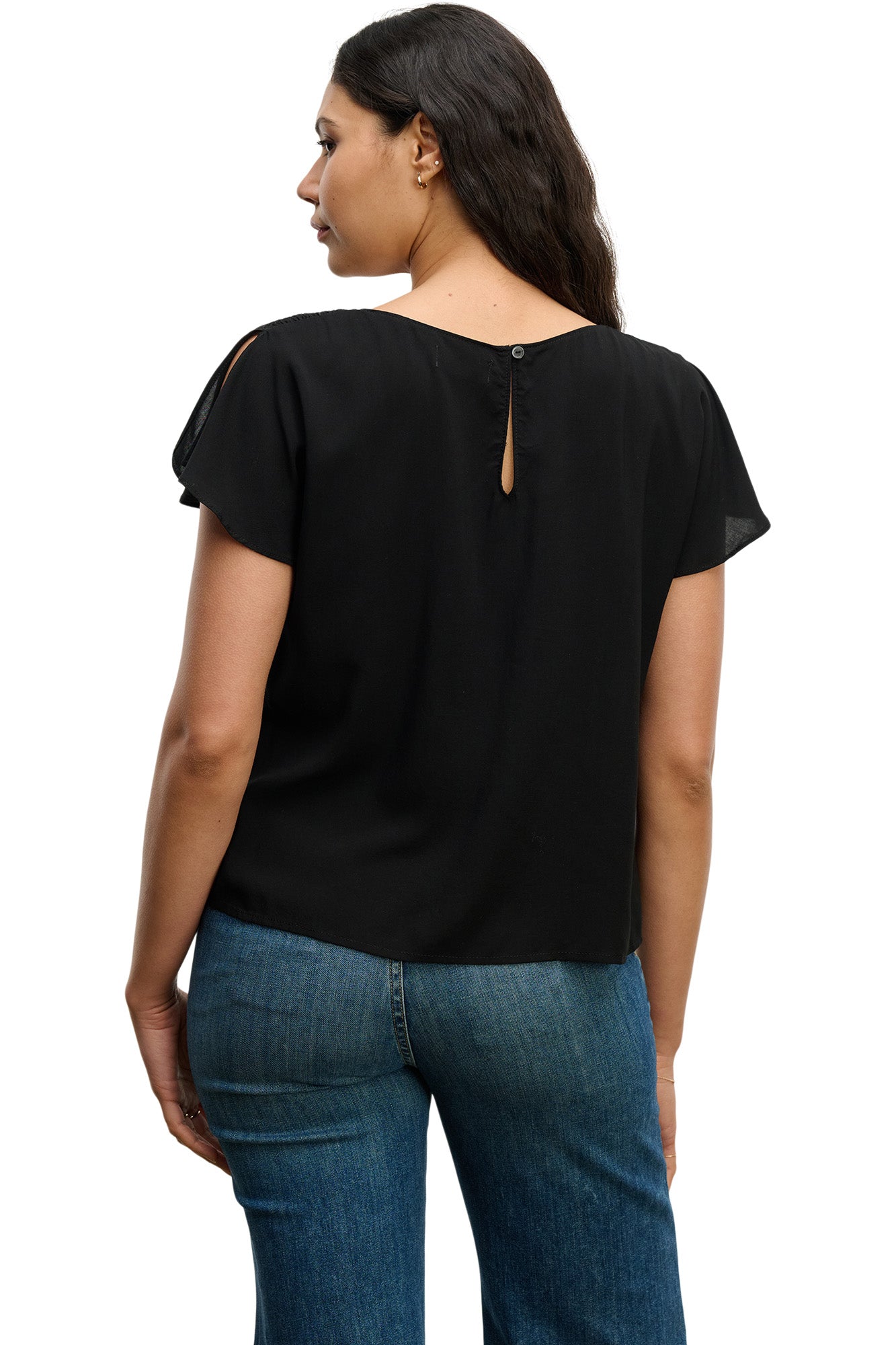 Velvet Marcel Rayon Top in Black