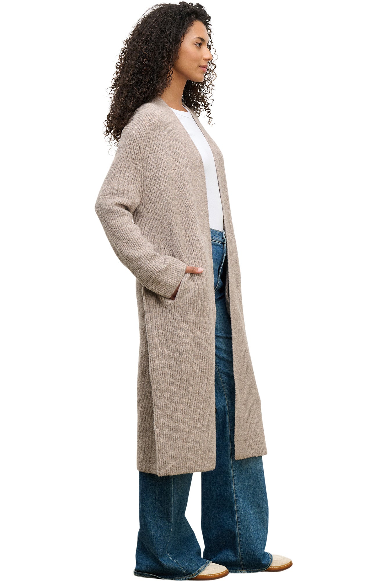 Velvet Misha Cardigan in Tan