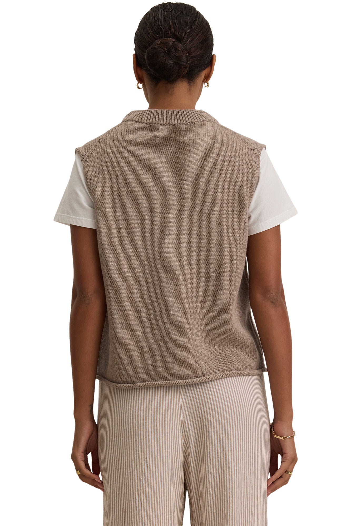 Velvet Paola Cotton Cashmere Sweater in Mink