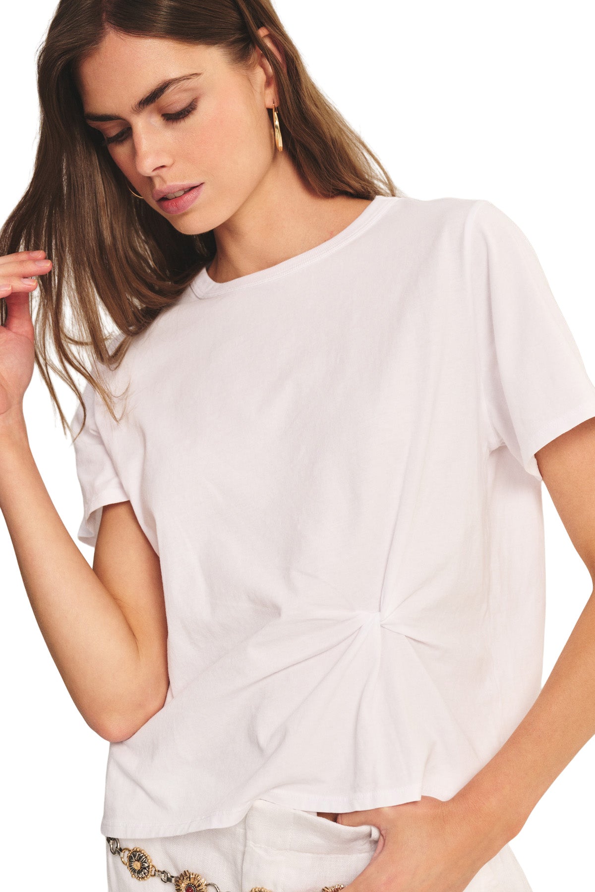 Velvet Rhou Tee in White