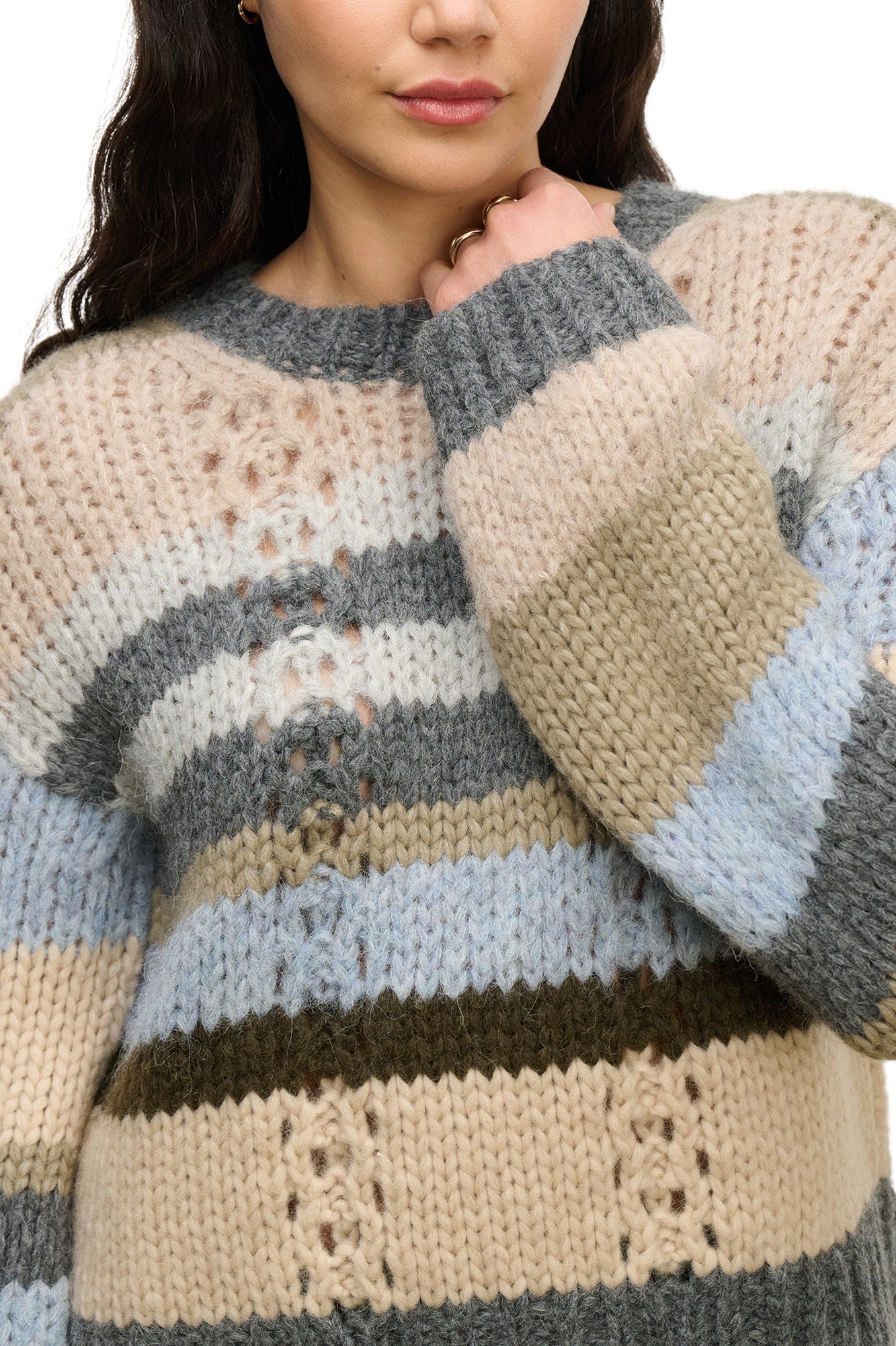 Velvet Rina Alpaca Striped Sweater in Multi