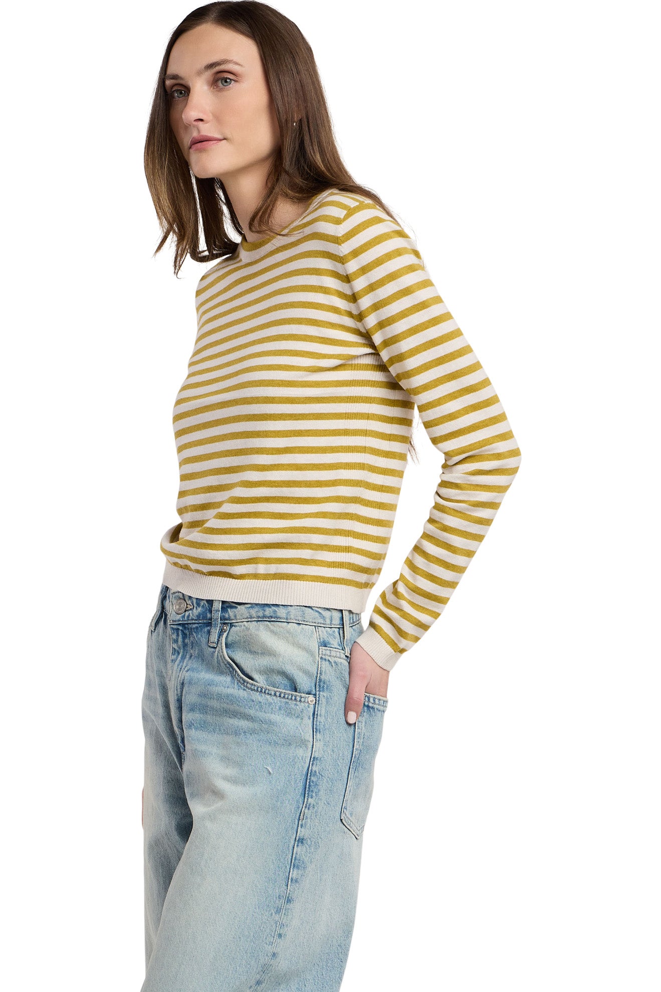 Velvet Roxy Striped Crewneck Sweater