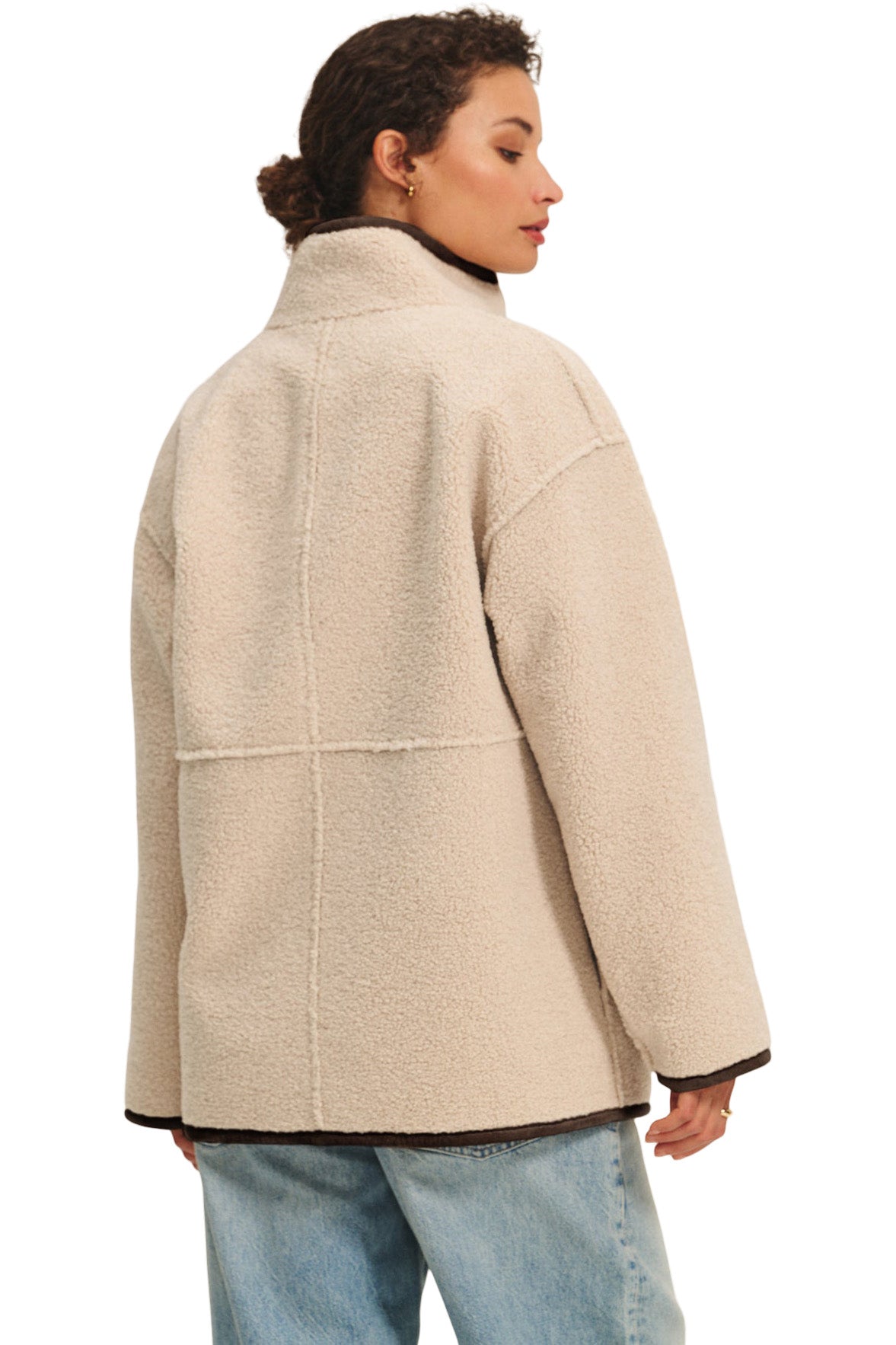 Velvet Shona Sherpa Reversible Jacket in Espresso