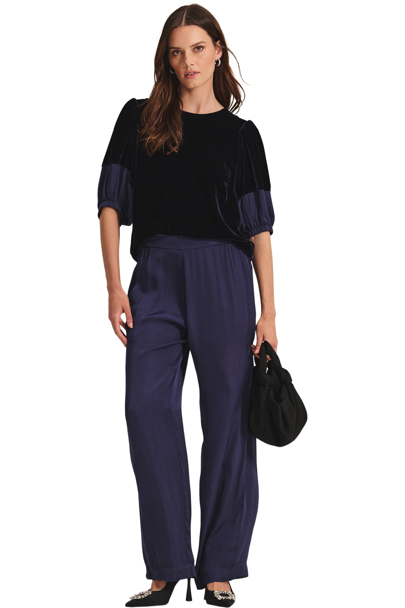 Velvet Taryn Velvet Satin Blouse
 in Viking