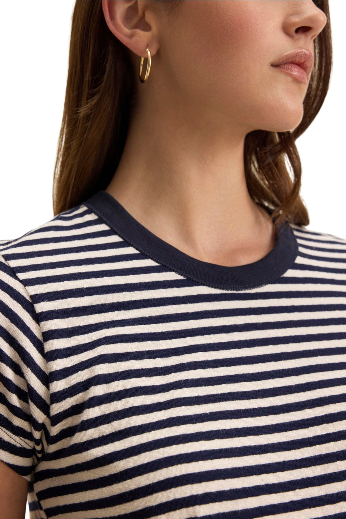 Velvet Tash Short Sleeve Crewneck Tee in Navy