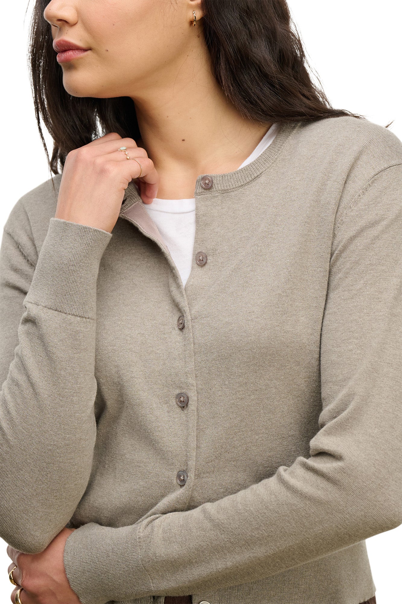 Velvet Violette Cardigan in Slate