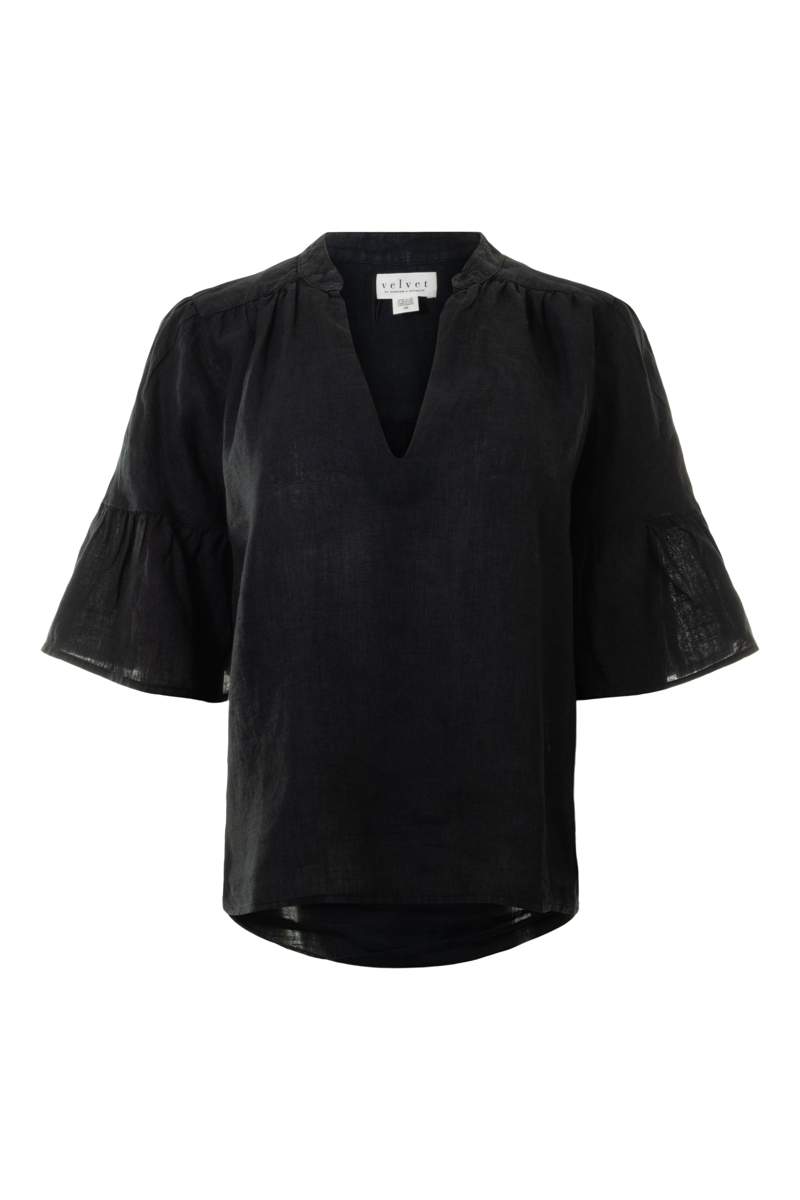 Velvet Raye Woven Linen Top