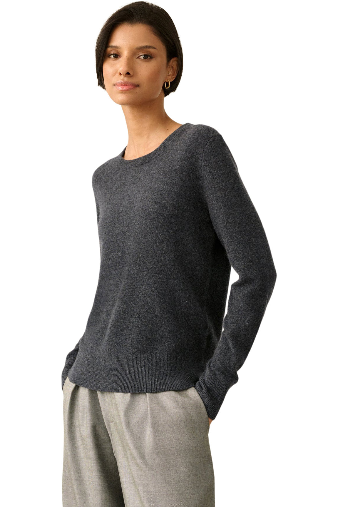 White & Warren Classic Cashmere Crewneck Sweater