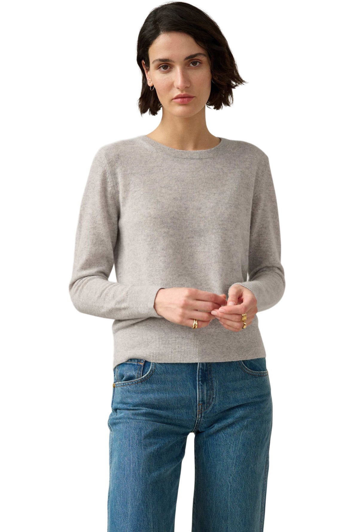 White & Warren Classic Cashmere Crewneck Sweater