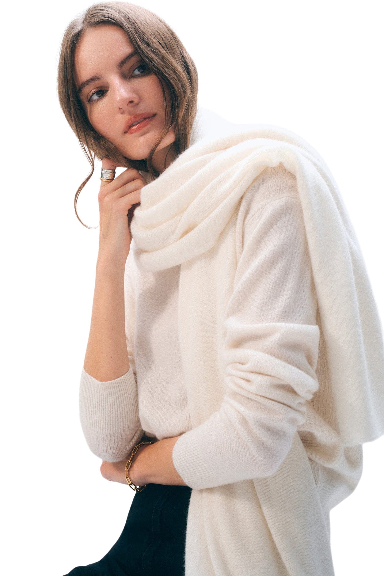 White & Warren Cashmere Travel Wrap