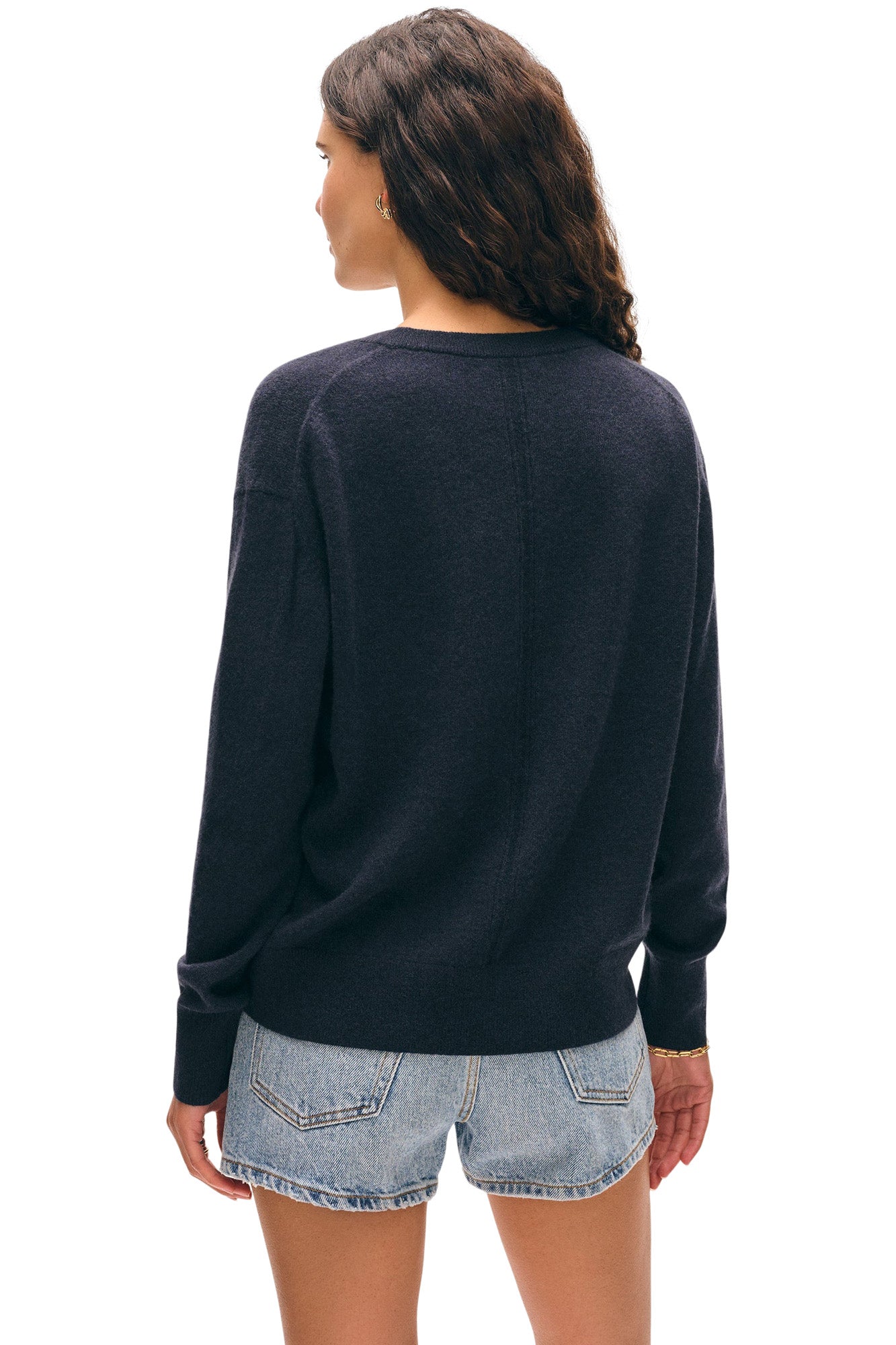 White & Warren Cashmere V-neck Sweater