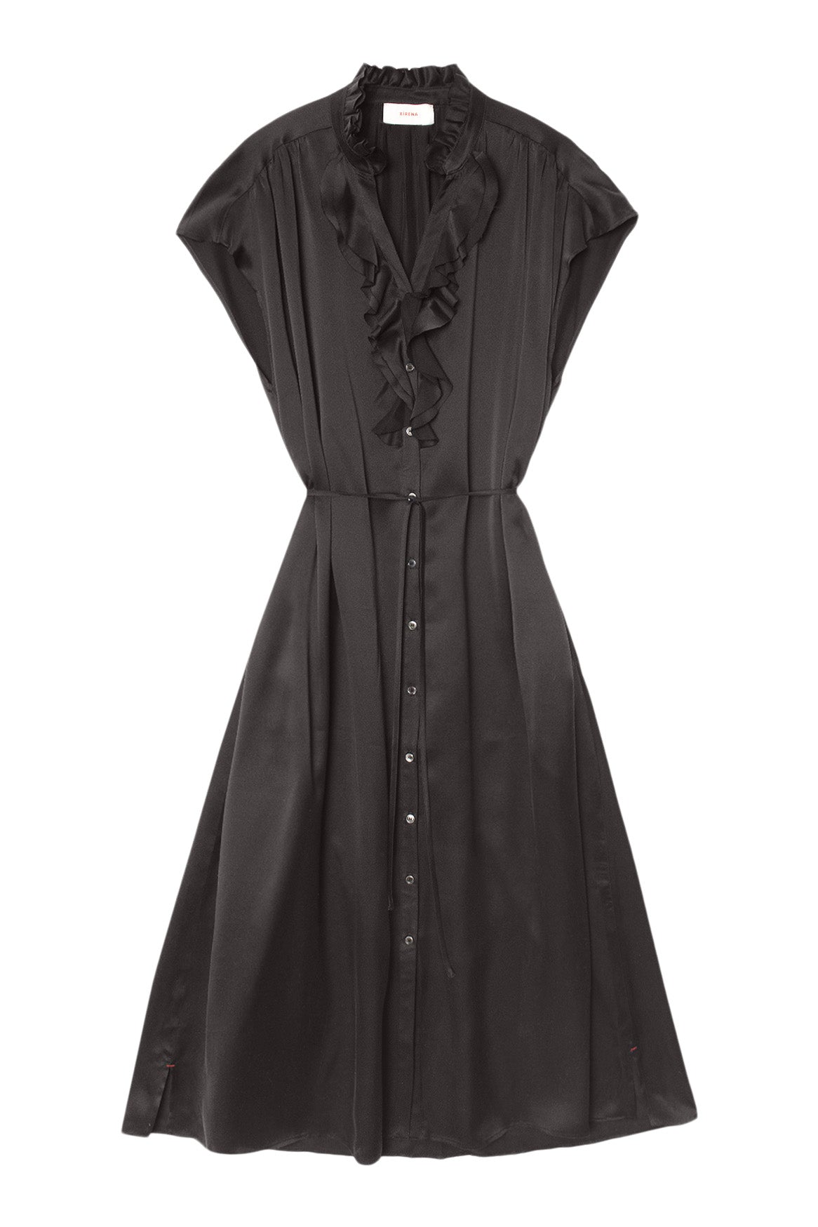 maison celon shirringdrapedress ブラック Xirena Elanore Dress in Black Charm