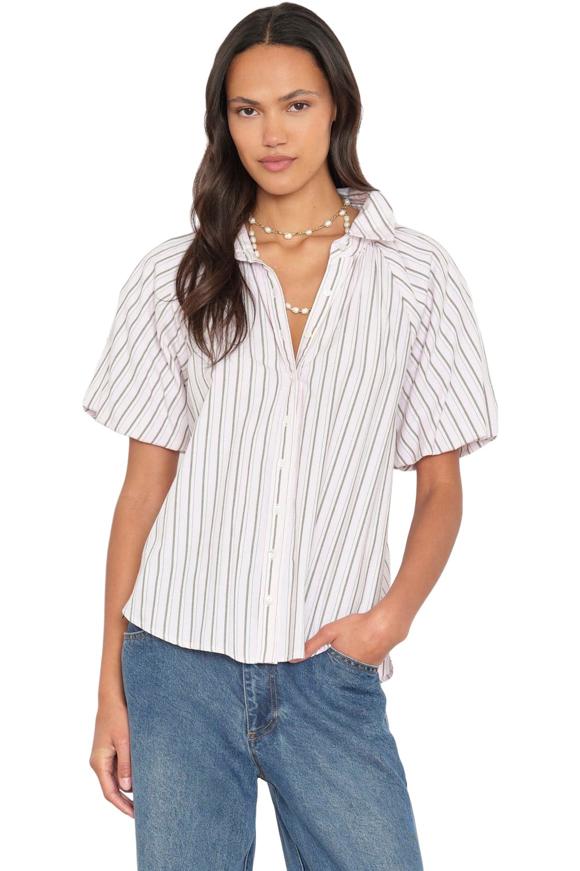 Xirena Lyla Shirt in Matcha Pink