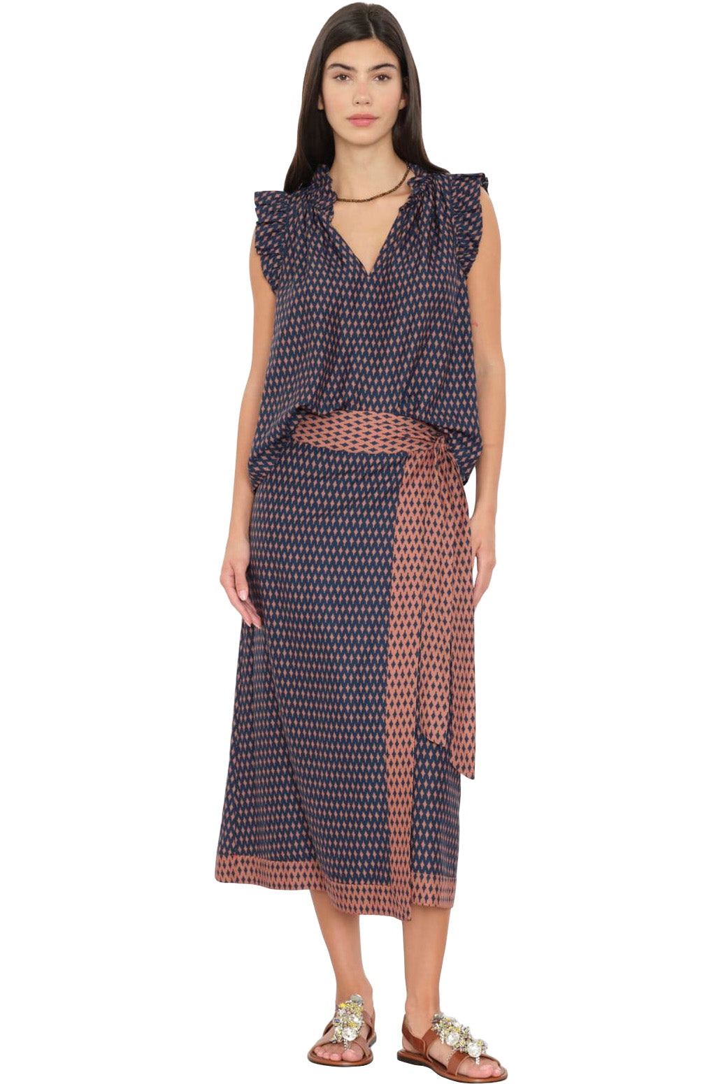 Xirena Marta Skirt in Navy Diamond