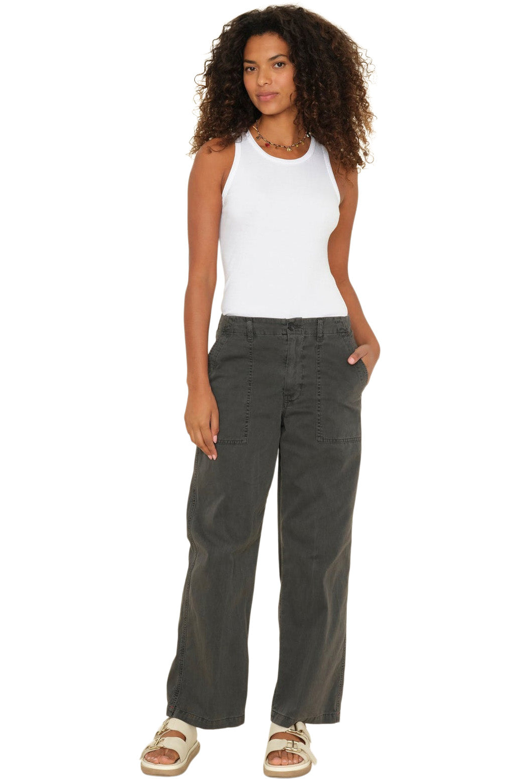 Xirena Morleigh Twill Pant in Carbon