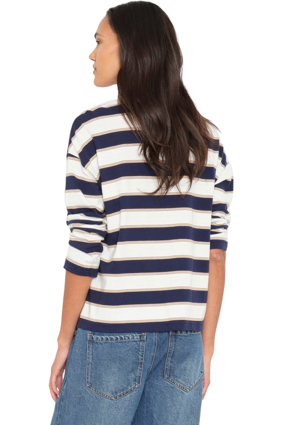 Xirena Troy Top in Navy Crescent