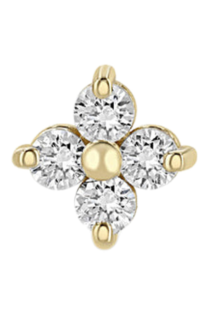 Zoe Chicco Prong Diamond Quad Studs in 14k Yellow Gold