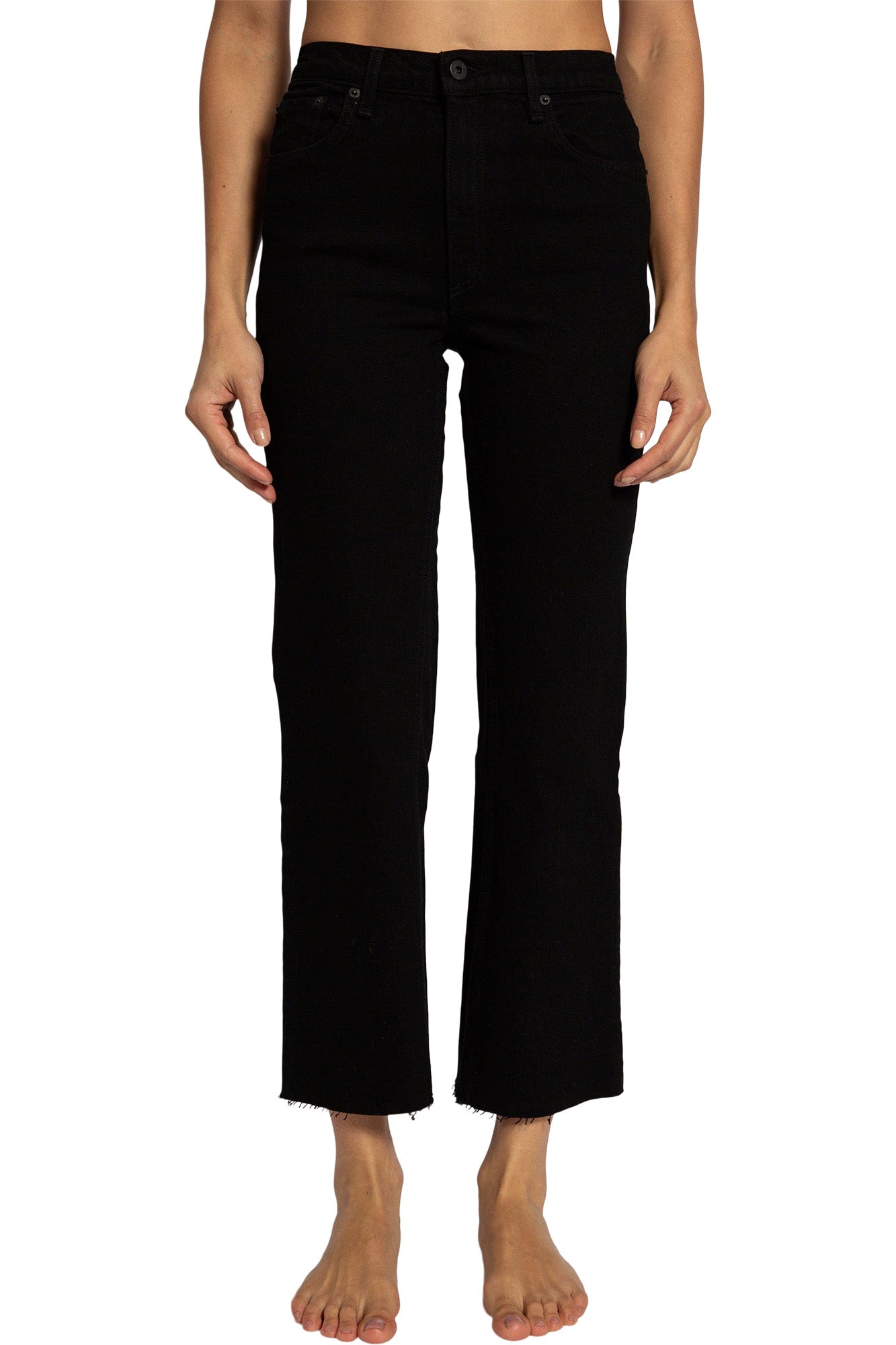 ASKK NY Crop Wide Leg in Black Resin