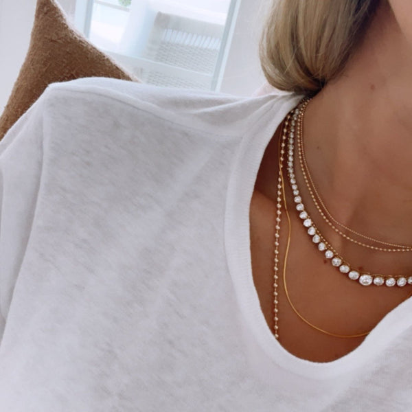 Alexa Leigh 1.5mm Gold Ball Chain Necklace