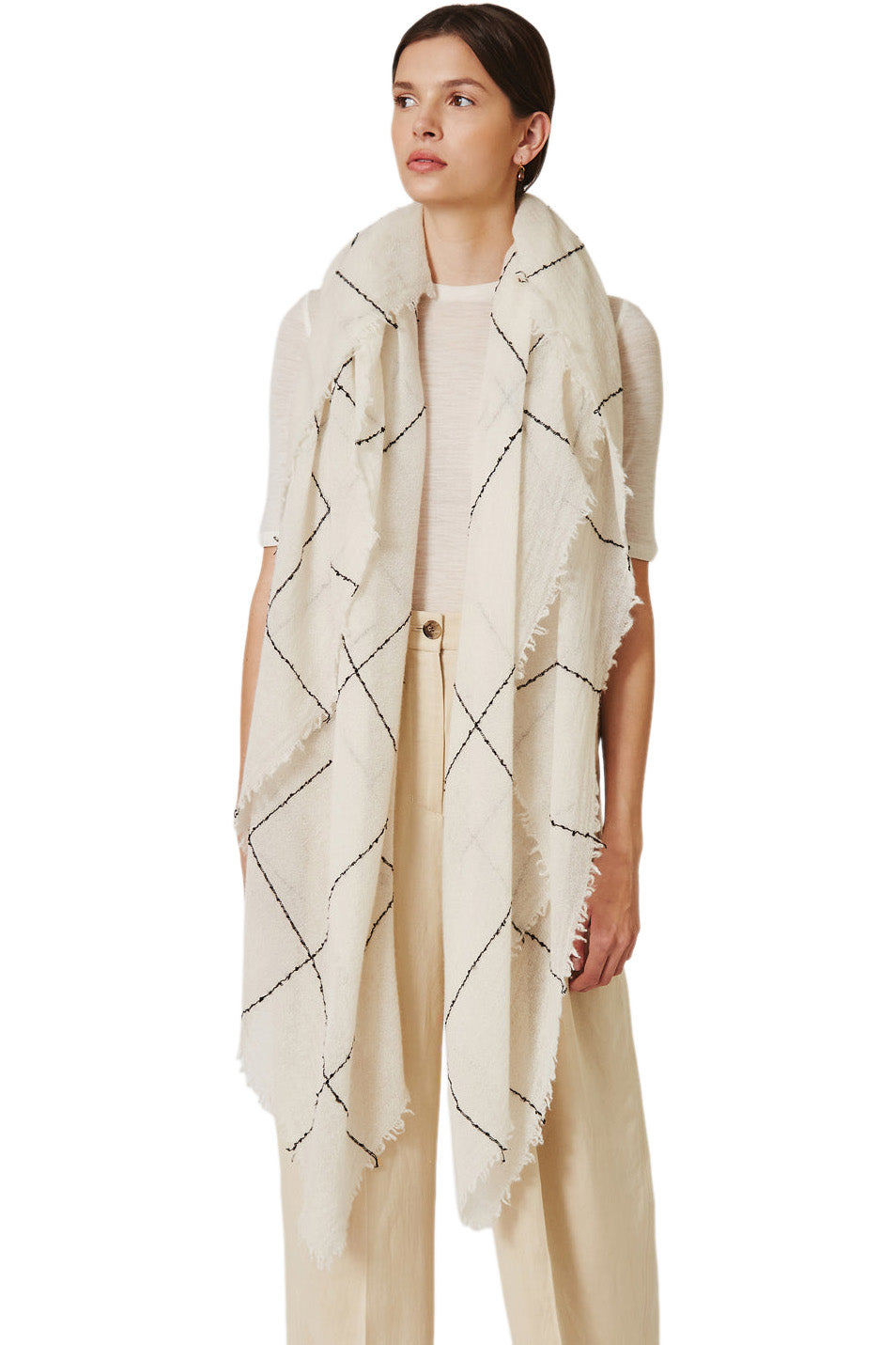 Chan Luu Windowpane Scarf