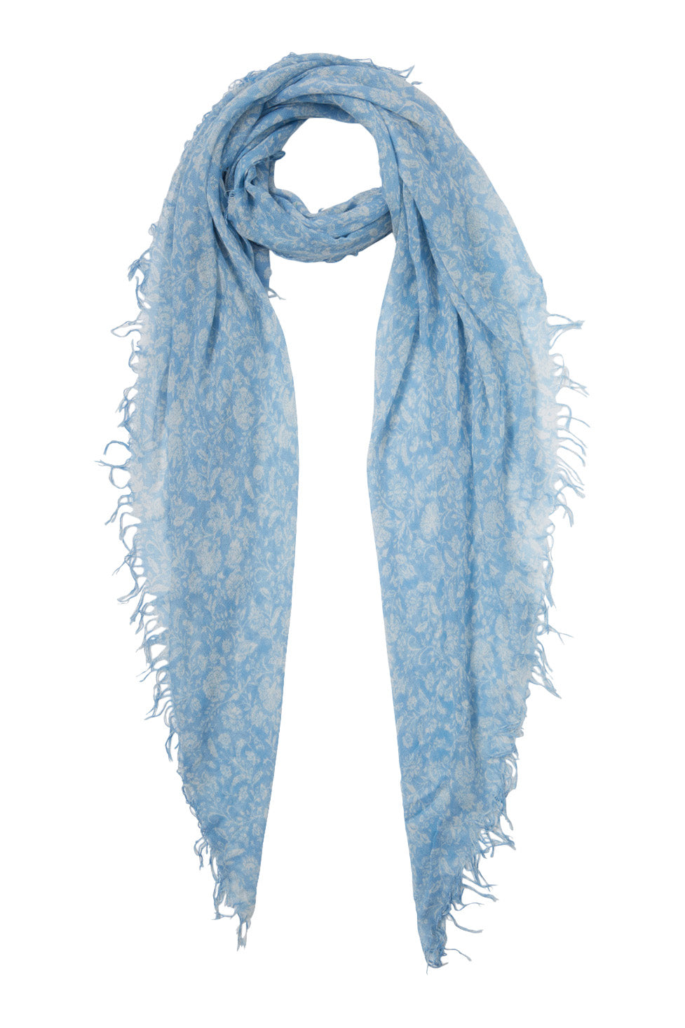 Chan Luu Floral Cashmere and Silk Scarf