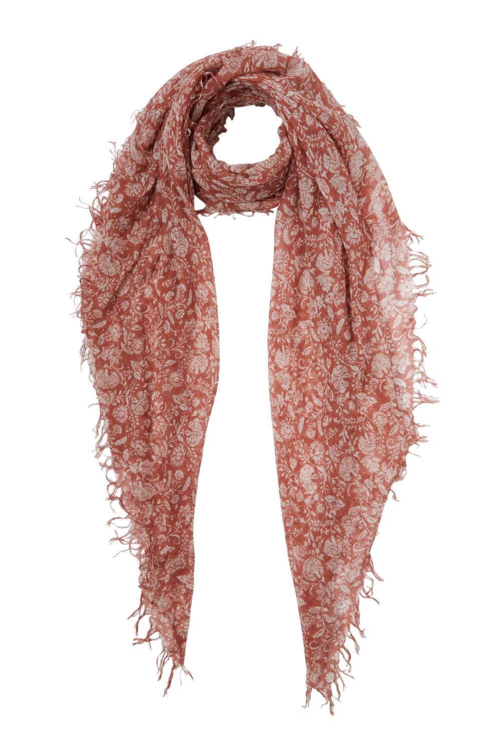 Chan Luu Floral Cashmere and Silk Scarf