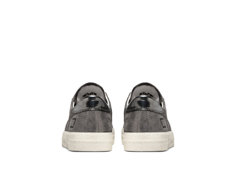 D.A.T.E. Hill Low Stardust Sneakers in Metal Gun