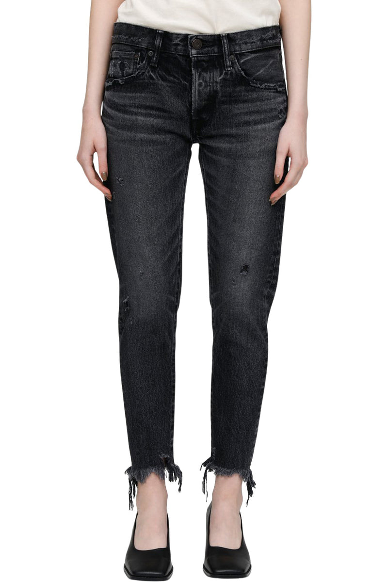 Moussy Denim Keller Tapered Jeans in Black