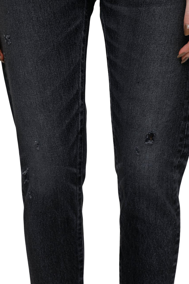 Moussy Denim Keller Tapered Jeans in Black