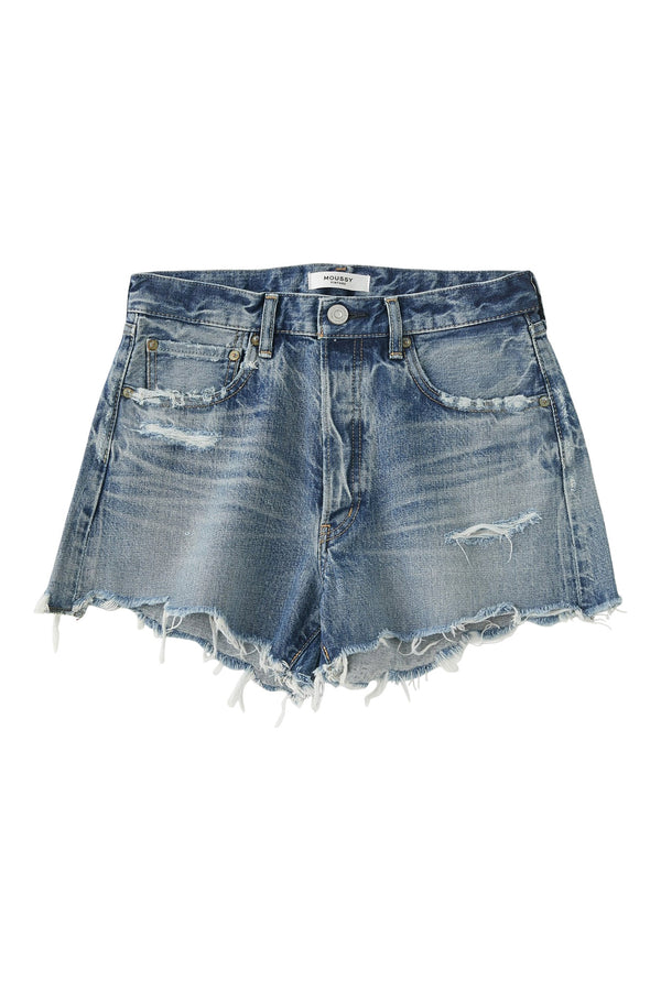 Moussy Denim Packard Shorts in Blue