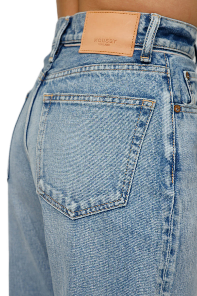 Moussy Denim Ecorse Round Jeans in Blue