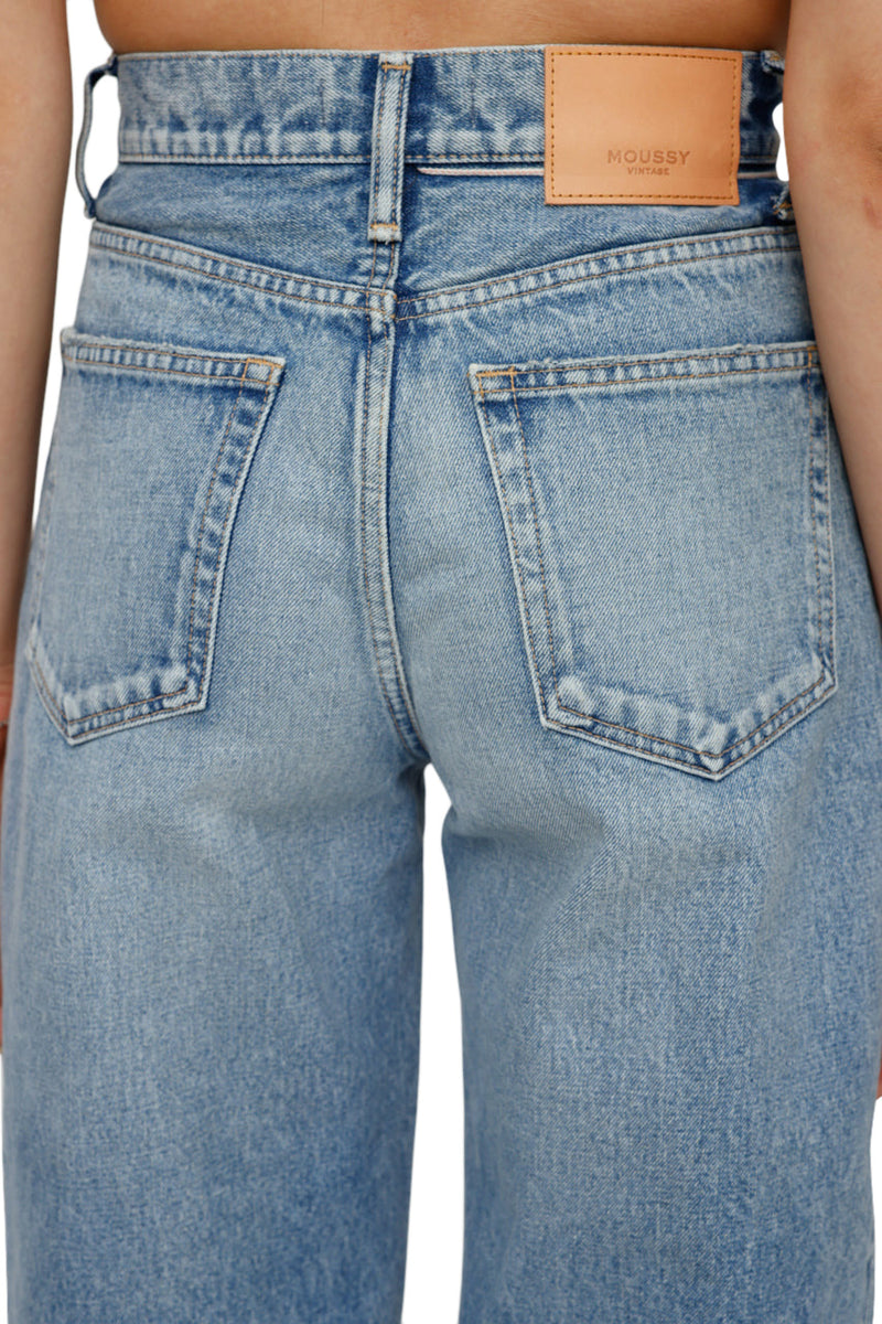 Moussy Denim Ecorse Round Jeans in Blue