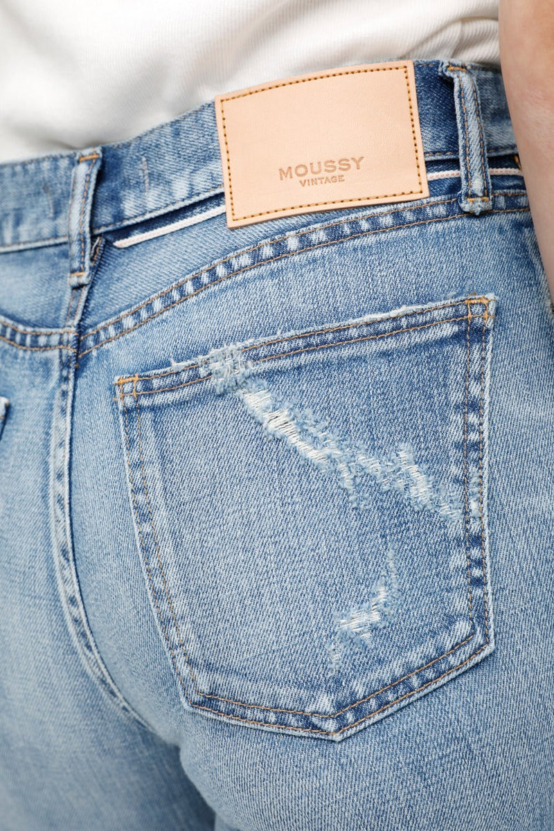Moussy Denim Hammond High Rise Skinny Jean in Light Blue