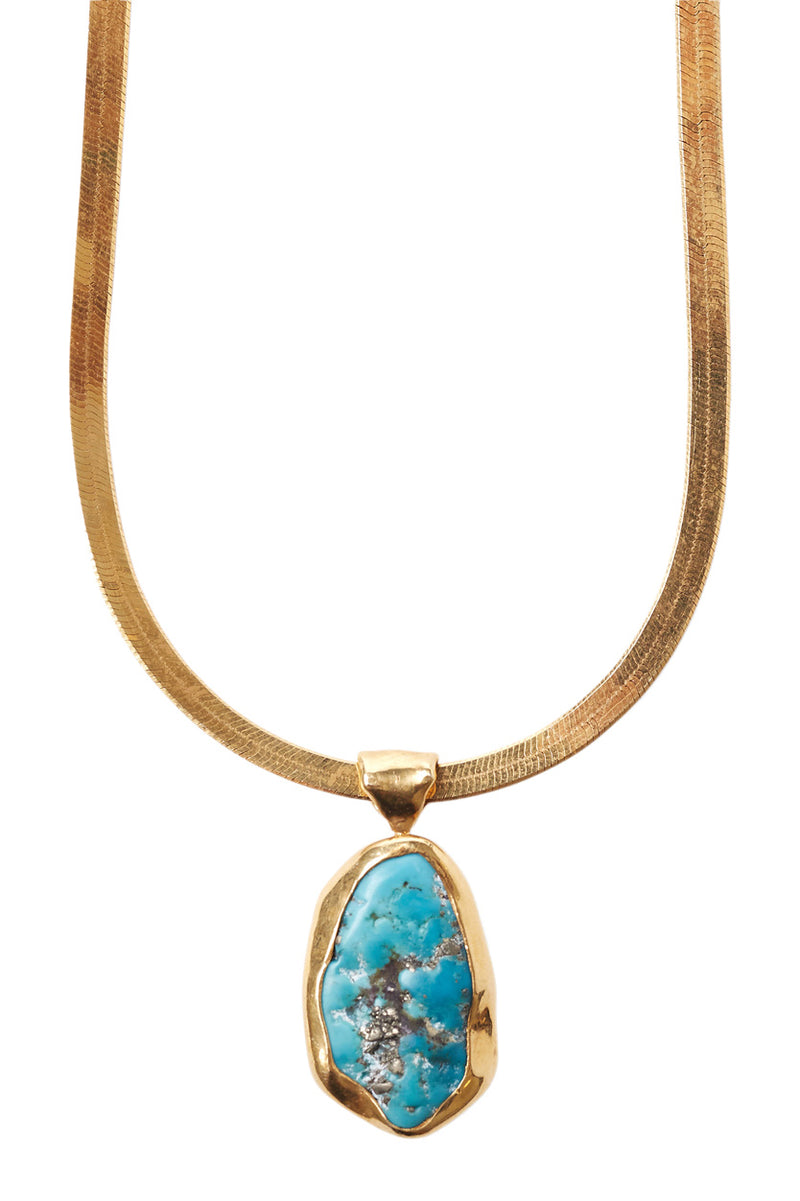 Chan Luu Totem Herringbone Necklace in Yellow Gold